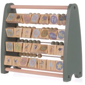 Wooden alphabet abacus toy